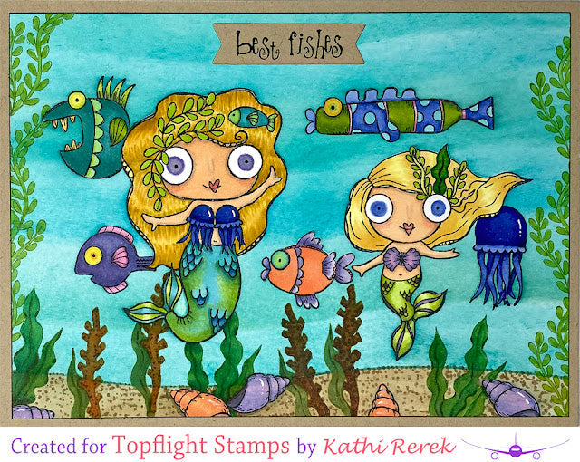 AALL & Create - A7 - Clear Stamps - 858 - Janet Klein - Plenty of Fish