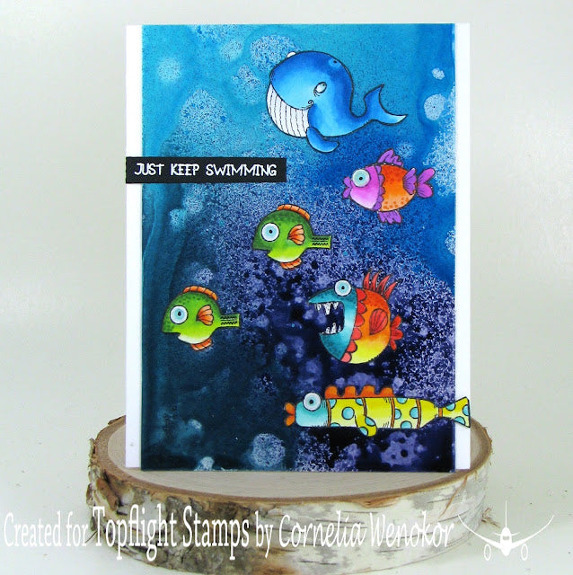 AALL & Create - A7 - Clear Stamps - 858 - Janet Klein - Plenty of Fish