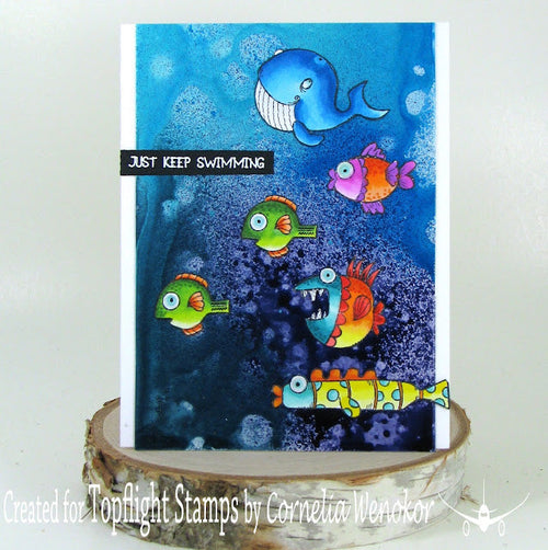 AALL & Create - A7 - Clear Stamps - 858 - Janet Klein - Plenty of Fish